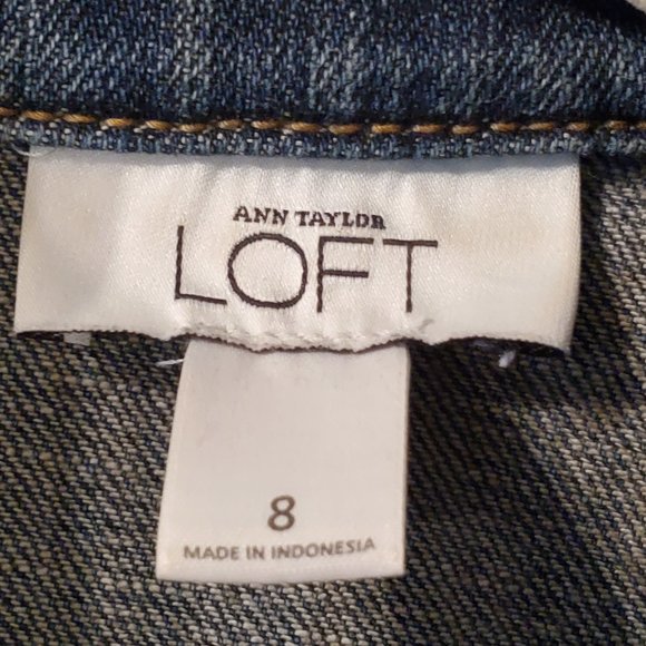 Ann Taylor LOFT Denim Jean Jacket - Blue - Size 8 - Picture 2 of 7
